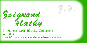zsigmond hlatky business card